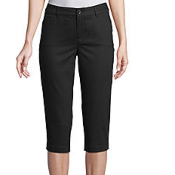 St John's Bay Brown Capri Pants - Picture 1 of 10